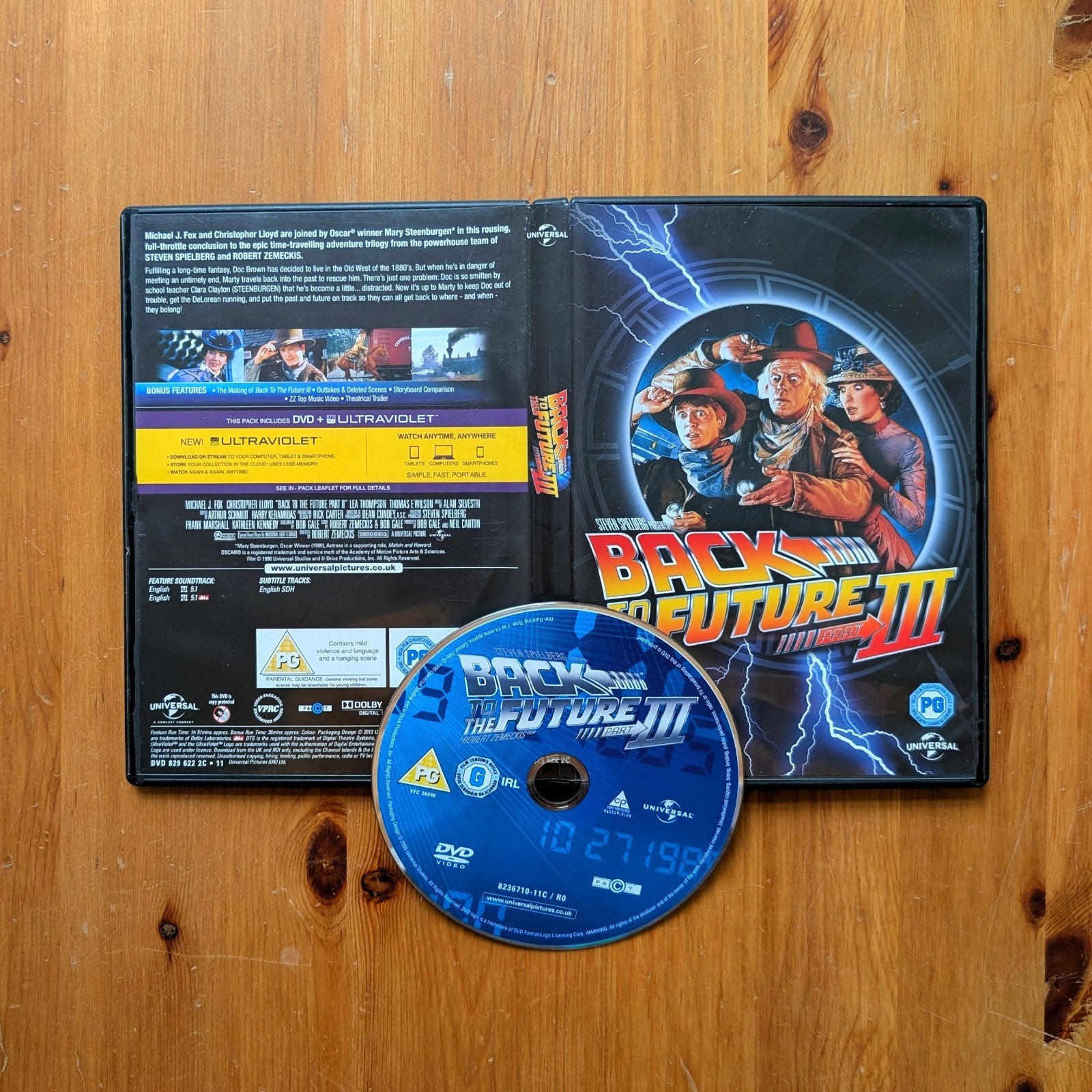 Back to the Future Part III (1990) DVD Michael J. Fox UK NNO, Verzenden