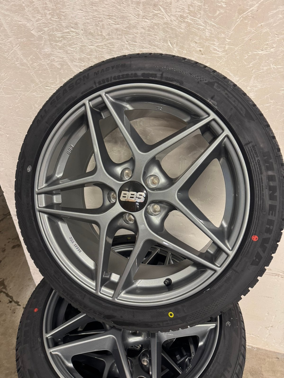 Nieuwe set 18” BBS CF005 5x112 met All season 225/45R18, 18 inch, Nieuw, Ophalen of Verzenden, All Season