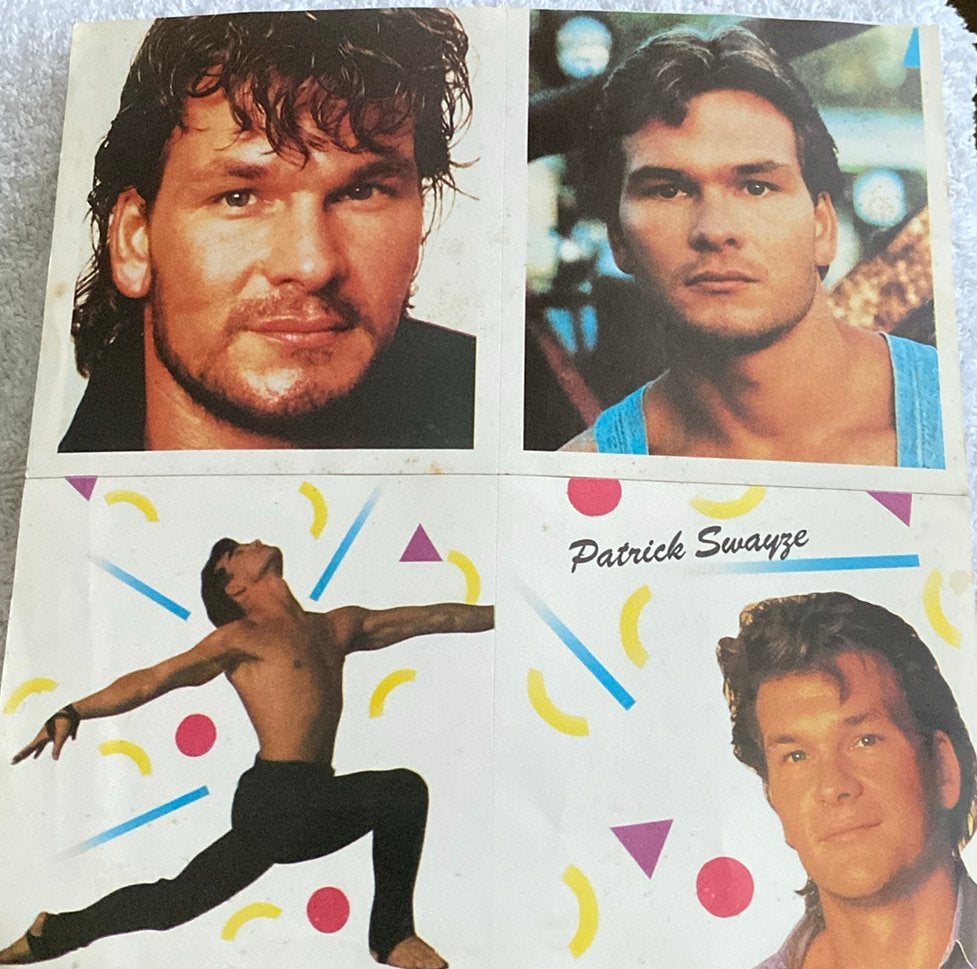 Patrick Swayze, 4-delig stickervel, Ophalen of Verzenden, Nieuw, Meerdere stickers