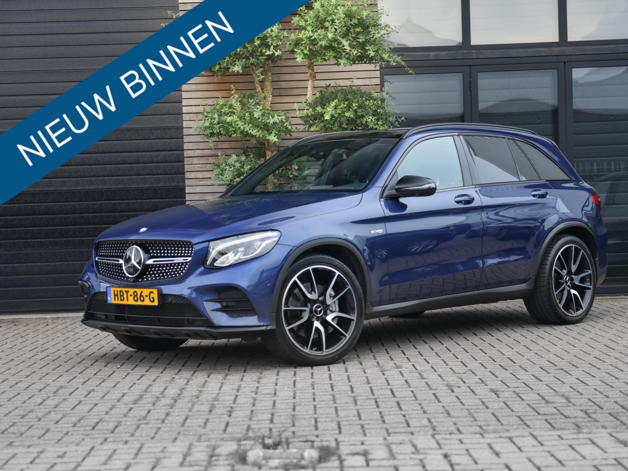 Mercedes-Benz GLC-klasse AMG 43 4MATIC Panoramadak ACC Camer, Auto's, Automaat, Gebruikt, 367 pk, Blauw