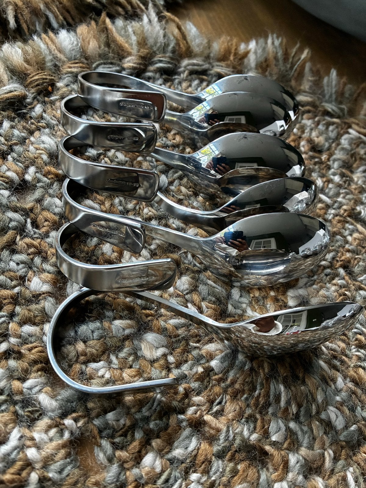 Dalper amuse lepels Set van 6 RVS, Los bestek, Zo goed als nieuw, Rvs of Chroom, Theelepel