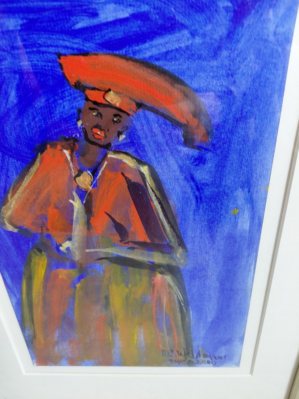 schilderij maya wildevuur titel hero vrouw 2000, Ophalen of Verzenden, Figuren