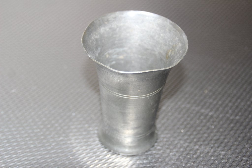 vintage tinnen vaasje/beker, Ophalen of Verzenden