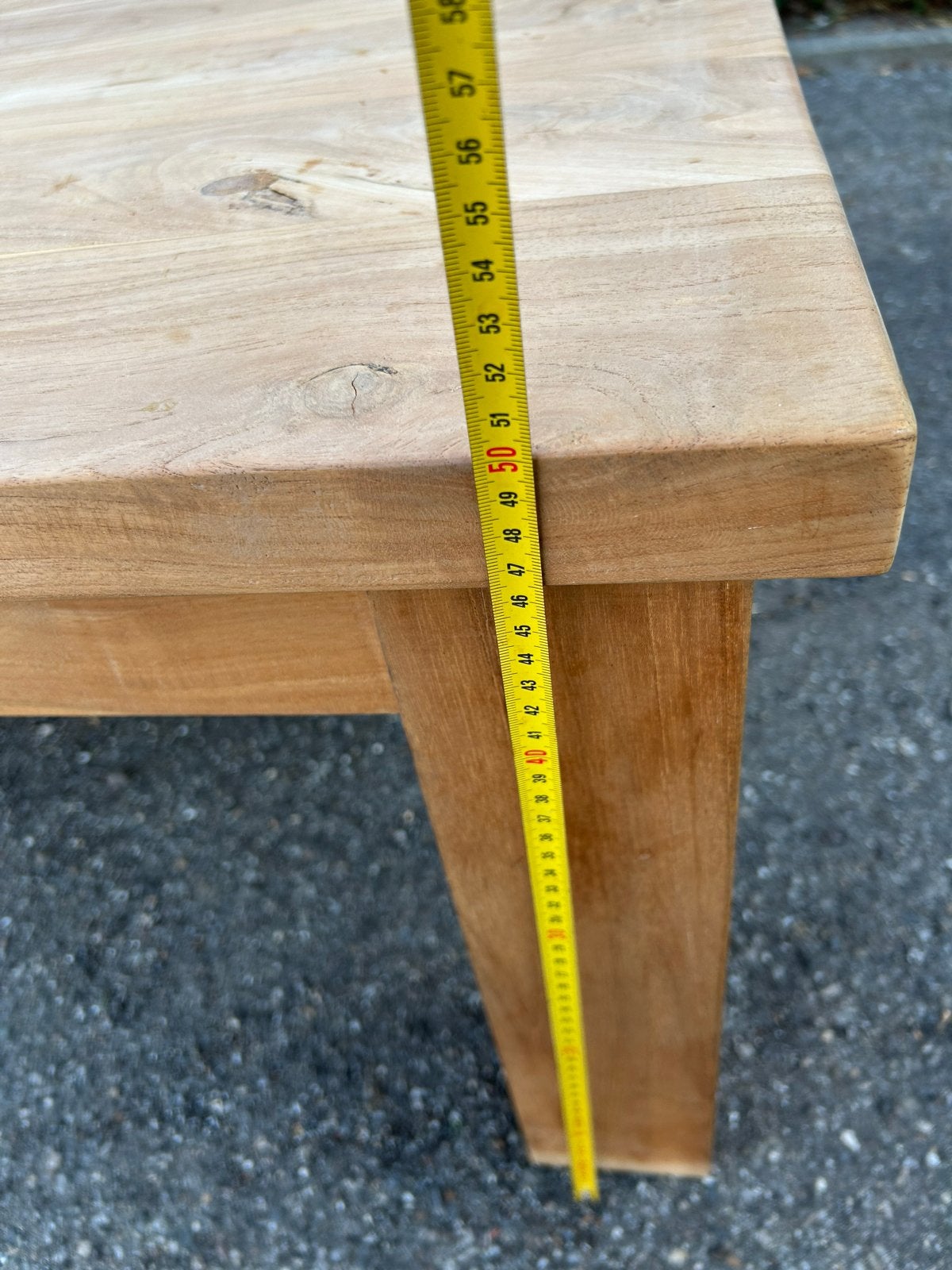Paco Meubel Teakhouten Salontafel, Ophalen, 50 – 75, Gebruikt, 100 tot 150 cm