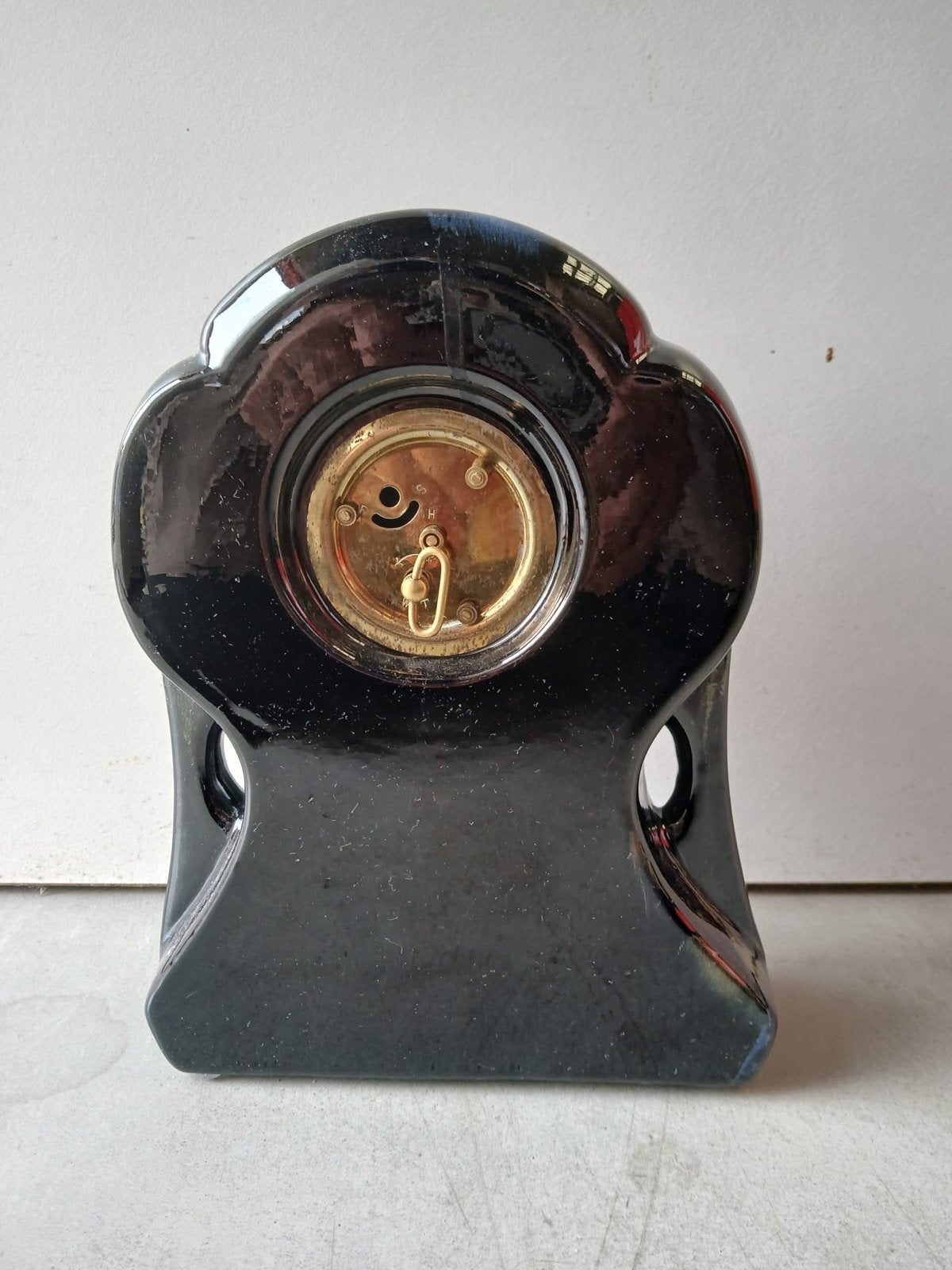 Antieke Art Nouveau Keramische Schouwklok, Ophalen of Verzenden