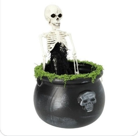heksenketel skelet B+G 28cm, Ophalen of Verzenden, Nieuw, Versiering, Halloween of Griezel