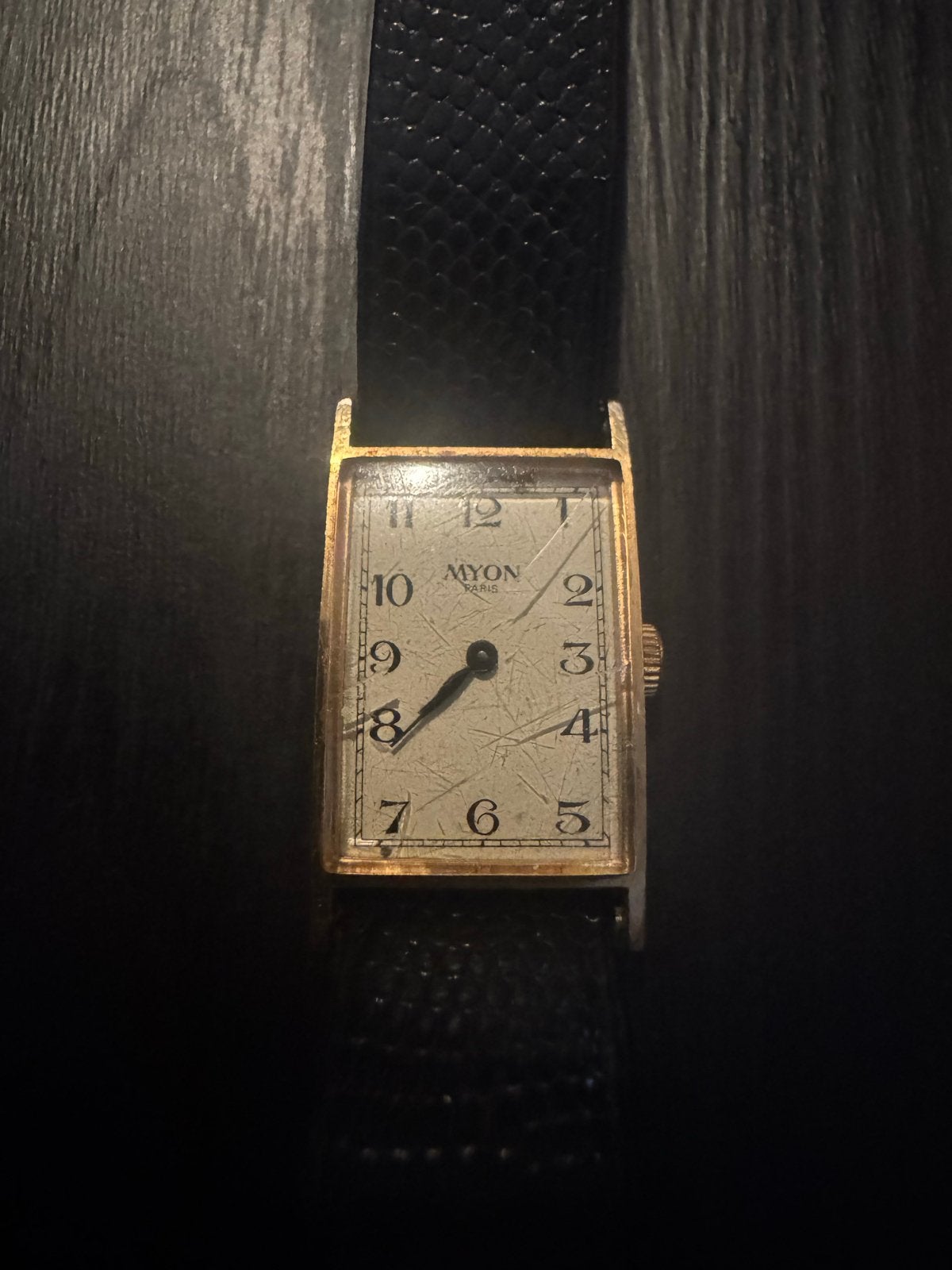 Vintage Myon Paris horloge, Sieraden, Tassen en Uiterlijk, Overige merken, Overige materialen, Met bandje, Polshorloge