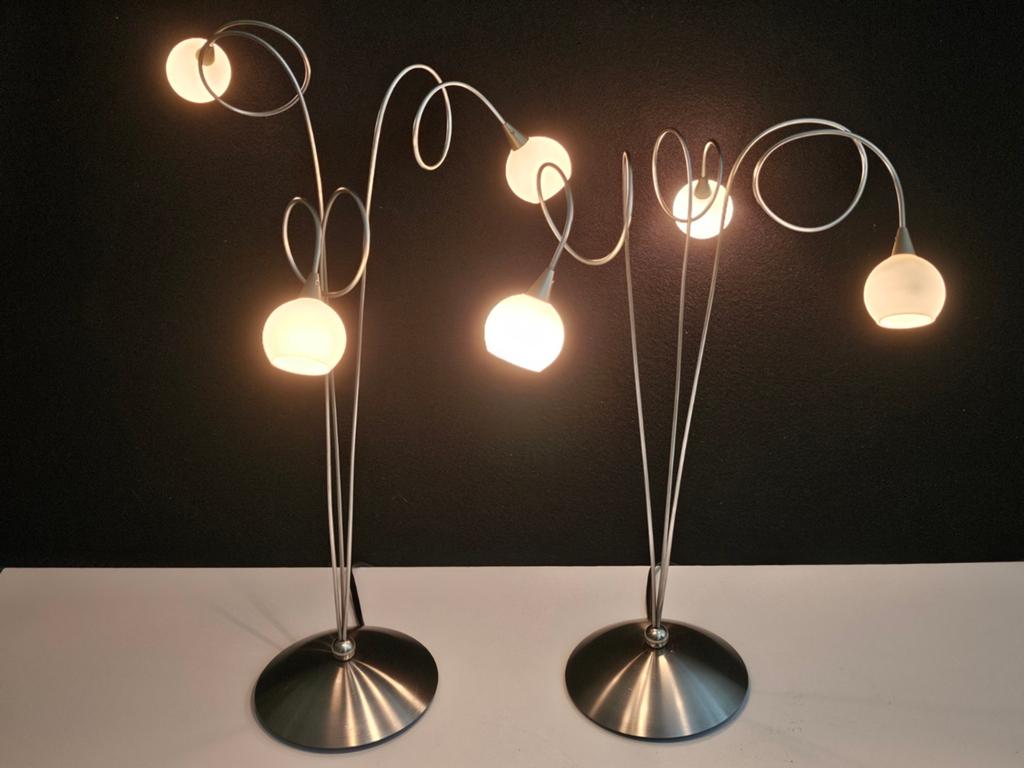 2x vintage Art Deco Harco Loor /Murano tafellampen., Ophalen of Verzenden