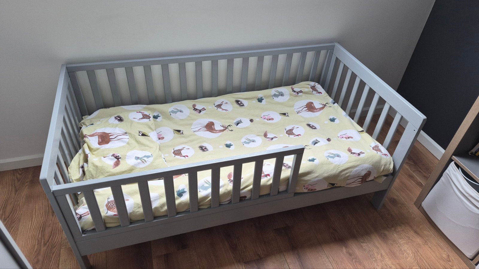 Peuterbed met dekbed, kussen en beddengoed - Goede staat, Ophalen, Gebruikt, 70 tot 85 cm, 140 tot 160 cm