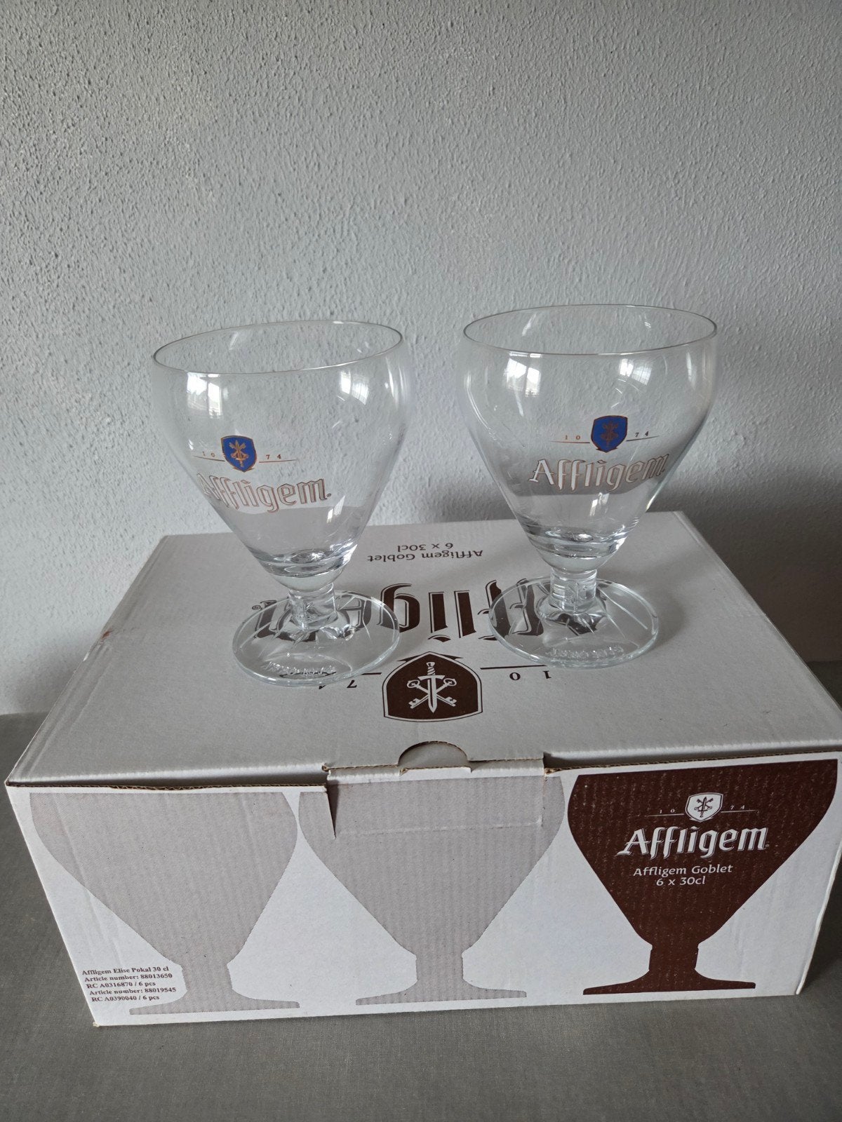Affligem 6x 30cl bierglas, Ophalen of Verzenden, Nieuw, Bierglas