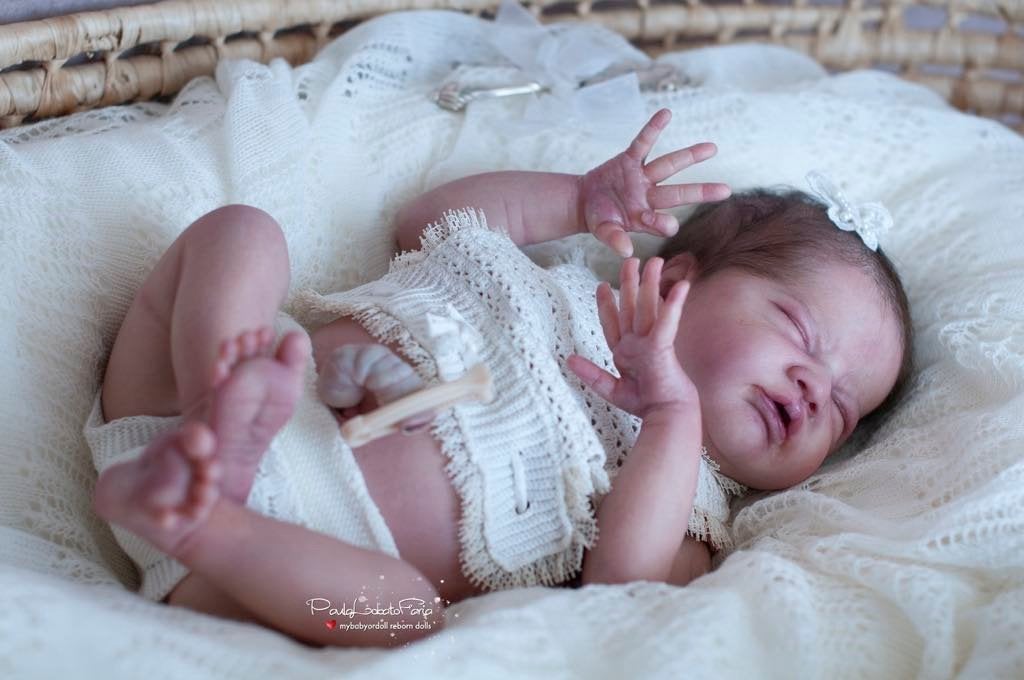 Geweldige reborn baby Gracie Mae Paula Lobato Faria, Ophalen of Verzenden, Nieuw, Babypop, Levensecht of Reborn
