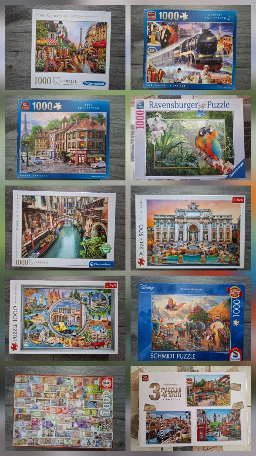 Diverse puzzels van 500 en 1000 stukjes, Ophalen of Verzenden, 500 t/m 1500 stukjes, Gebruikt