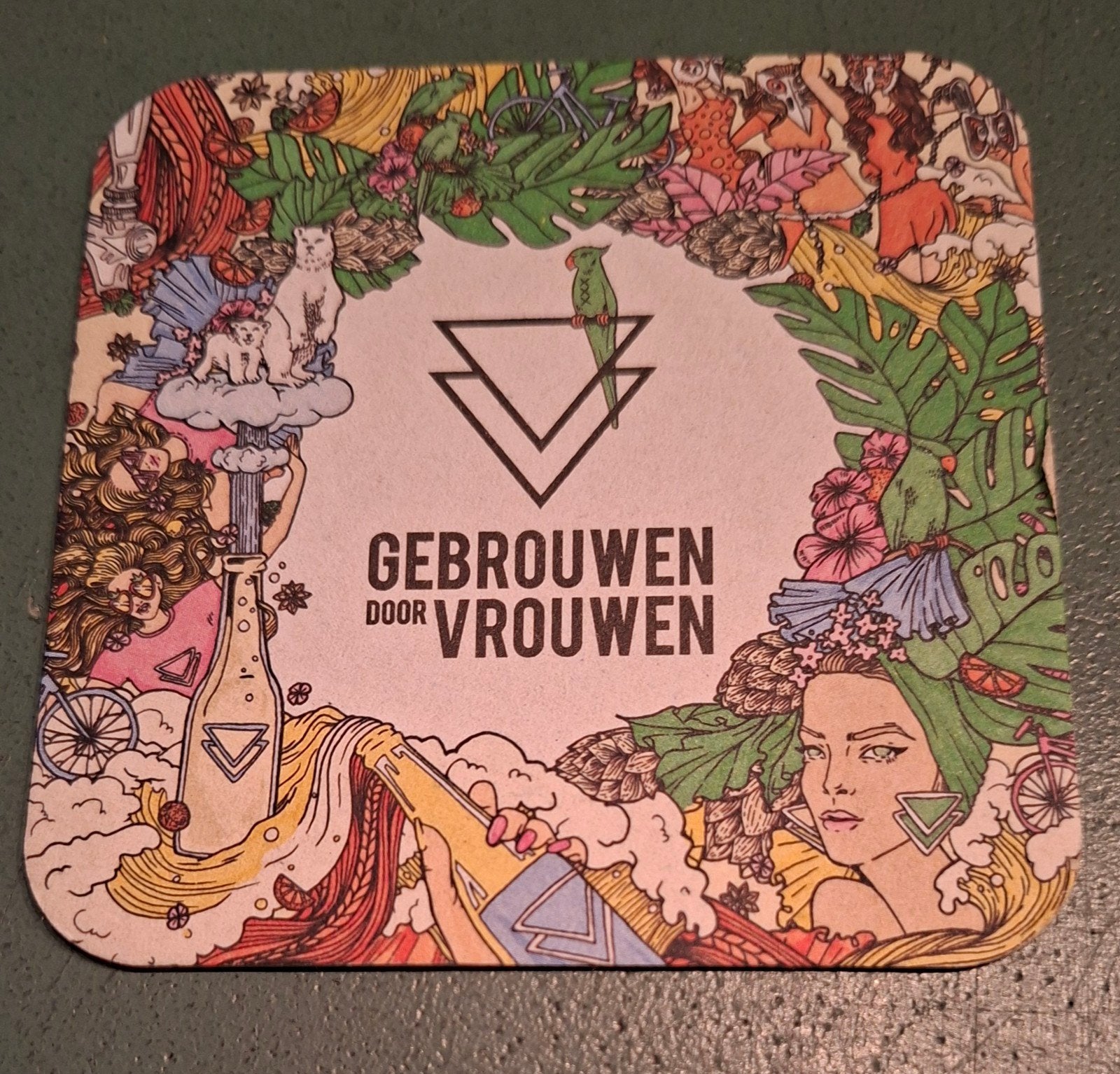 Bierviltje:Gebrouwen door Vrouwen,Amsterdam, Ophalen of Verzenden, Zo goed als nieuw
