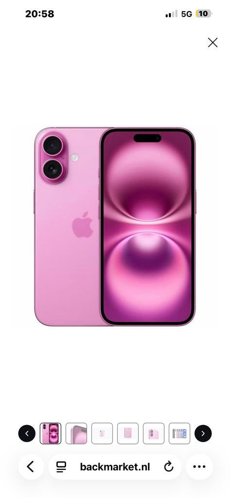 iPhone 16 (iCloud Lock) - Roze, Telecommunicatie, Mobiele telefoons | Apple iPhone, Ophalen of Verzenden, Niet werkend, Roze, IPhone 16