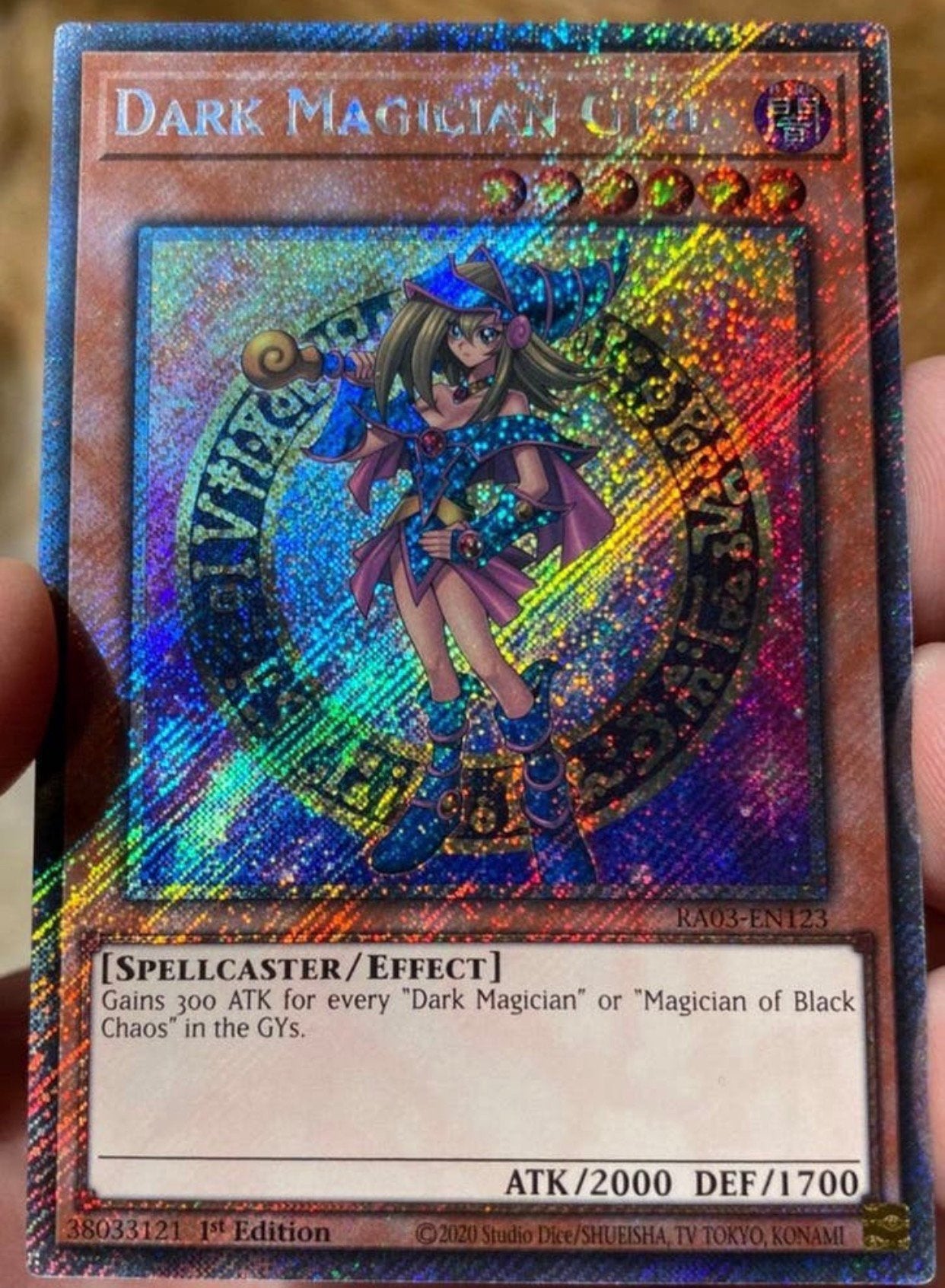 Yu-Gi-Oh! Dark Magician Girl RA03 1st Edition Mint !, Hobby en Vrije tijd, Verzamelkaartspellen | Yu-gi-Oh!, Ophalen of Verzenden