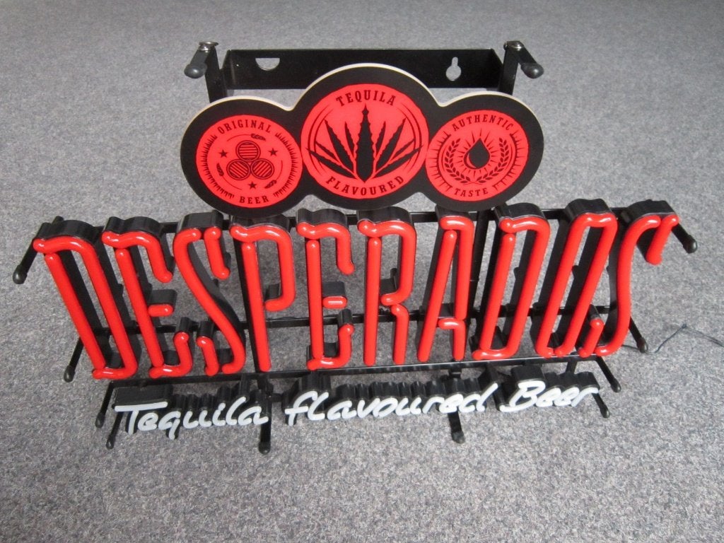 DESPERADOS BIER LED LICHTRECLAME, Verzamelen, Biermerken, Ophalen, Nieuw, Overige typen, Overige merken