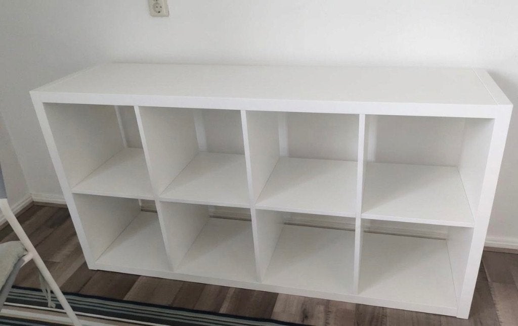 IKEA KALLAX Vakkenkast Wit (77x147 cm) – Gemonteerd, Ophalen, Met plank(en), 100 tot 150 cm, Zo goed als nieuw