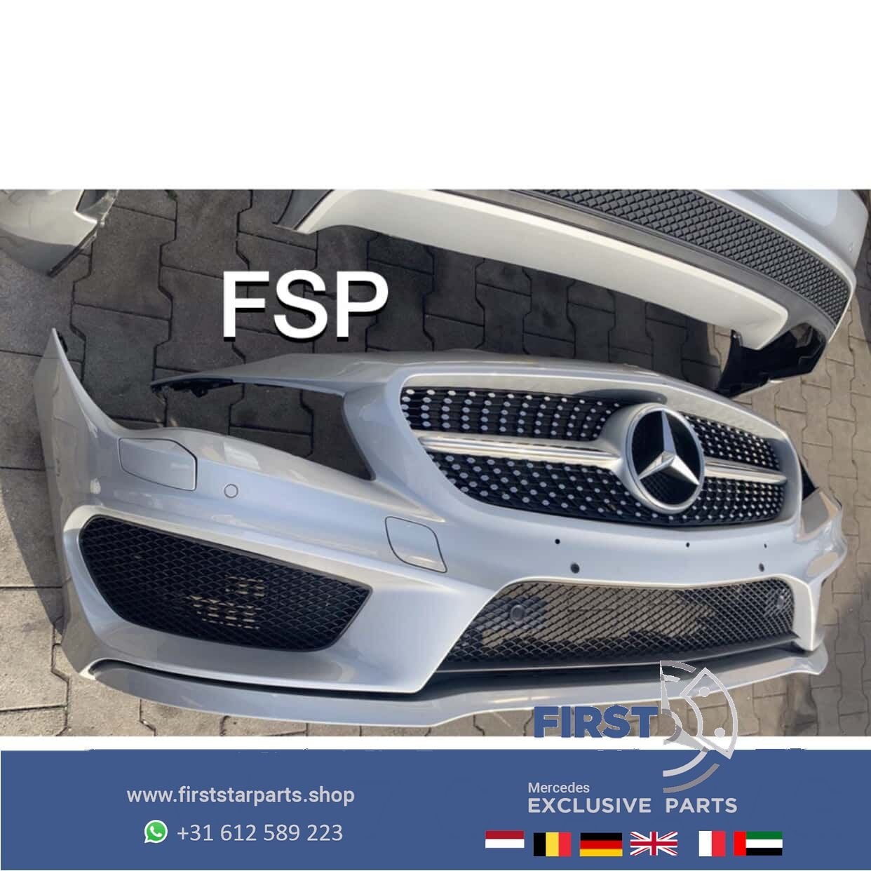 W117 CLA AMG Pakket ZILVERGRIJS origineel Mercedes CLA 2013-, Gebruikt, -, Ophalen of Verzenden, Bumper