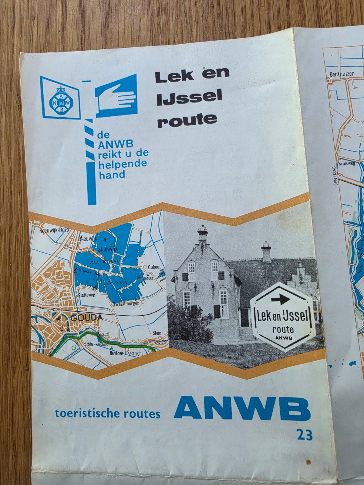 [WO05] ANWB Lek en IJssel route - Toeristische routekaart, Boeken, Gelezen, ANWB, Overige typen, Ophalen of Verzenden