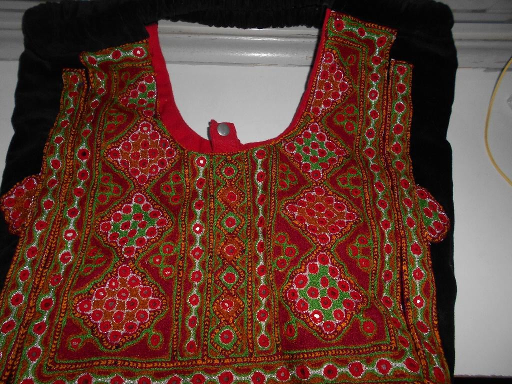Hippie tas met spiegeltjes en patchwork, slechts 0,75., Ophalen of Verzenden, Gebruikt, Overige kleuren, Handtas