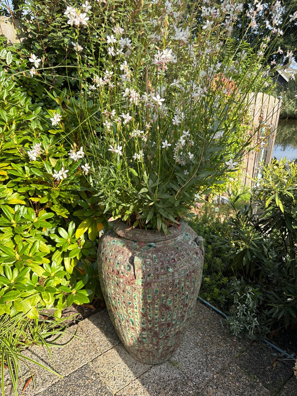 Grote decoratieve plantenbak voor buiten, Ophalen, Overige materialen, Rond, Zo goed als nieuw