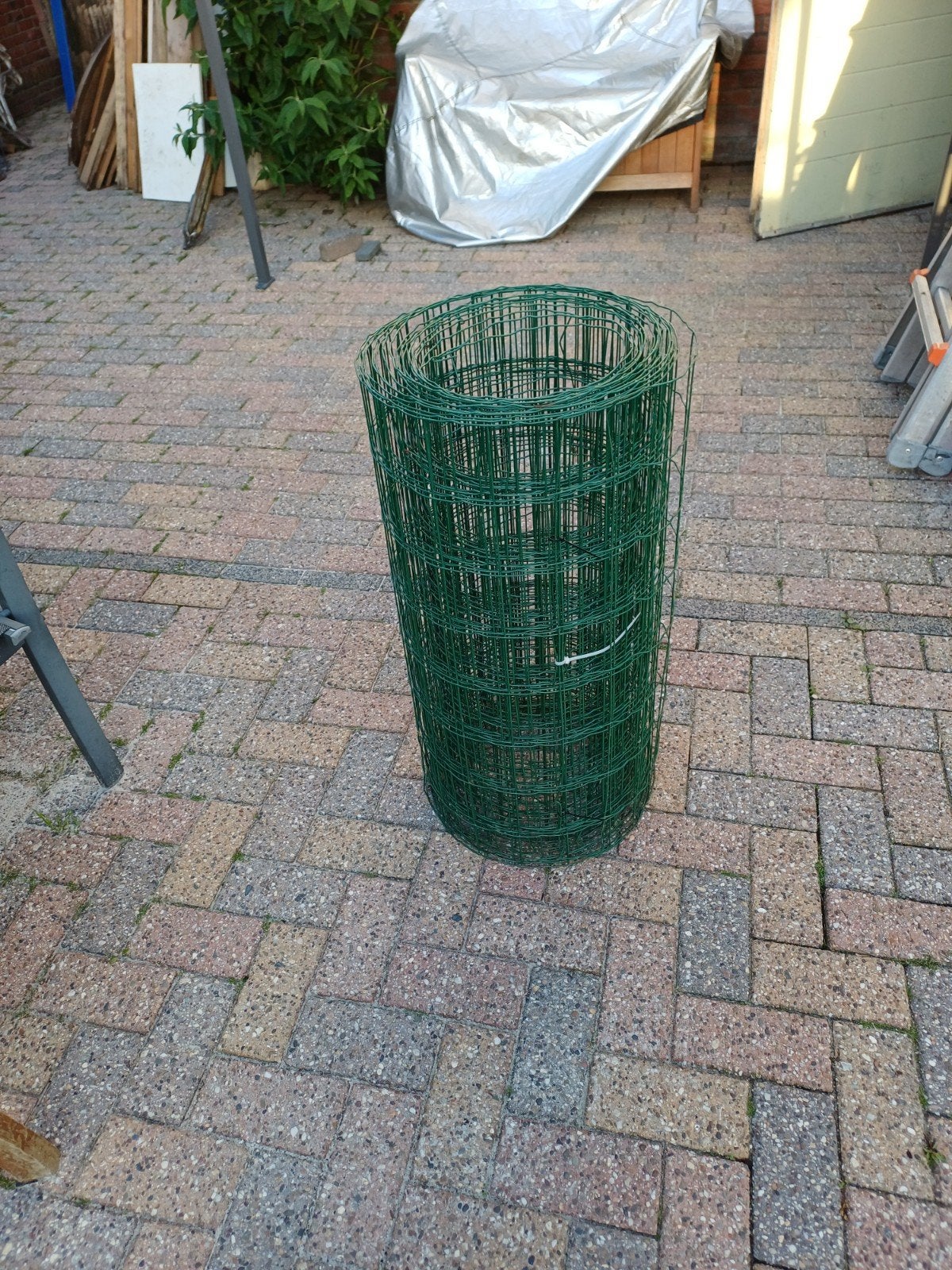 Groen geplastificeerd gaas - 17 meter, 7x10 cm maaswijdte, Tuin en Terras, Gaas en Draad, Ophalen