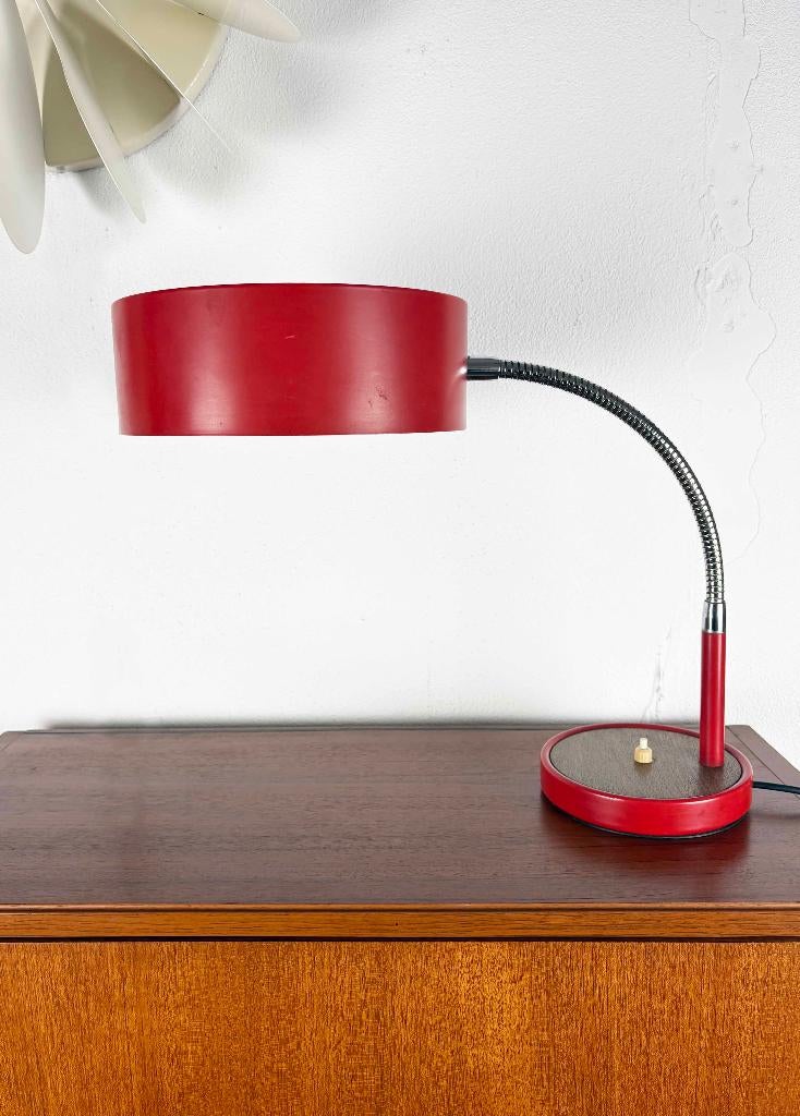Vintage metalen bureaulamp, Huis en Inrichting, Lampen | Tafellampen, Ophalen, Gebruikt, Vintage, Metaal