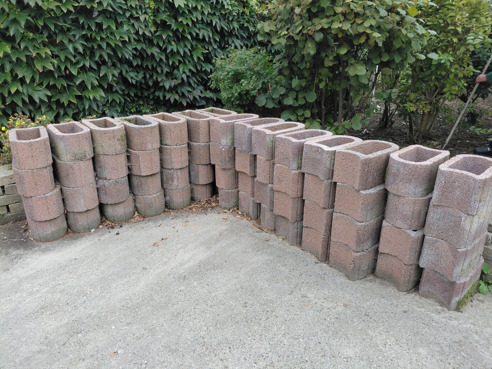 Betonnen blokken 60 stuks waar ook bloemen in kunnen, Ophalen, Gebruikt, Minder dan 60 cm, Balkon