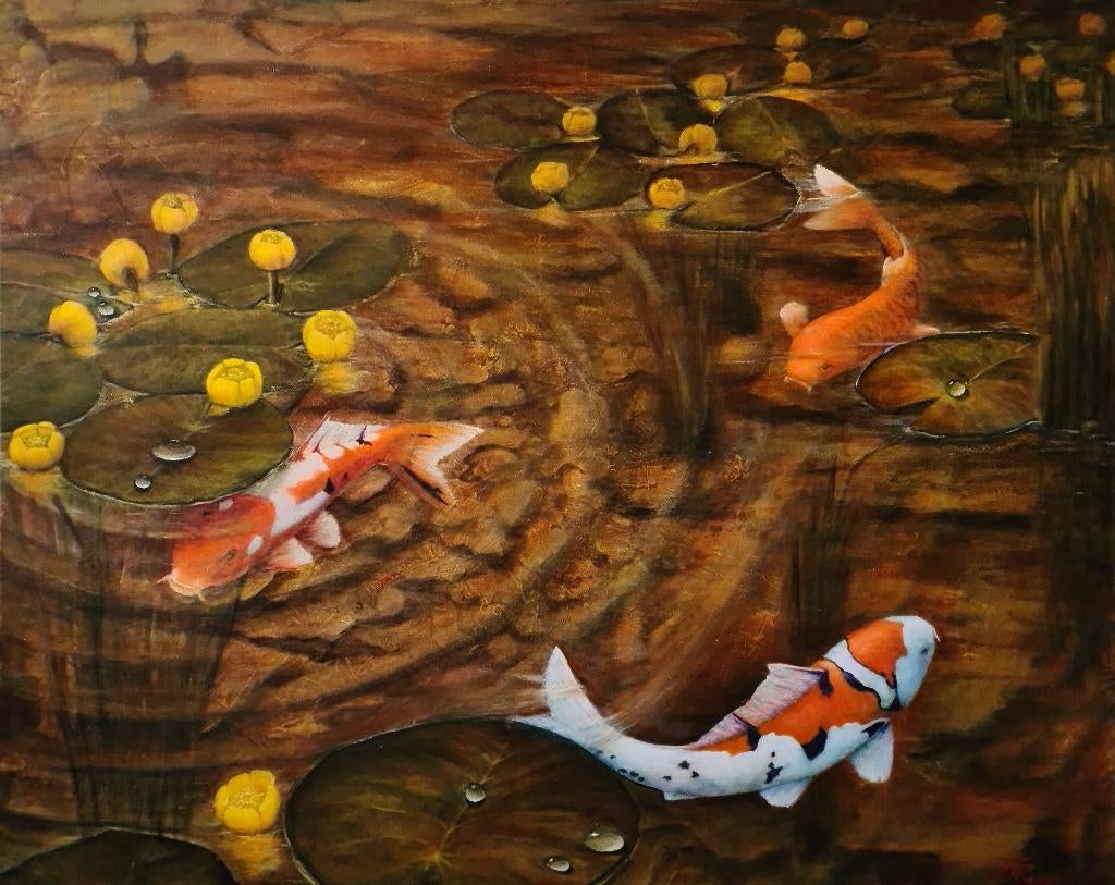 schilderij vissen, Ophalen