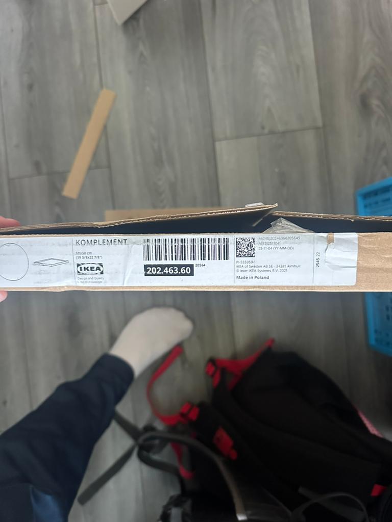Komplement IKEA uitrekbare plank 50x80 (wit), Zo goed als nieuw, 3 of 4 laden, Minder dan 100 cm, 50 tot 75 cm