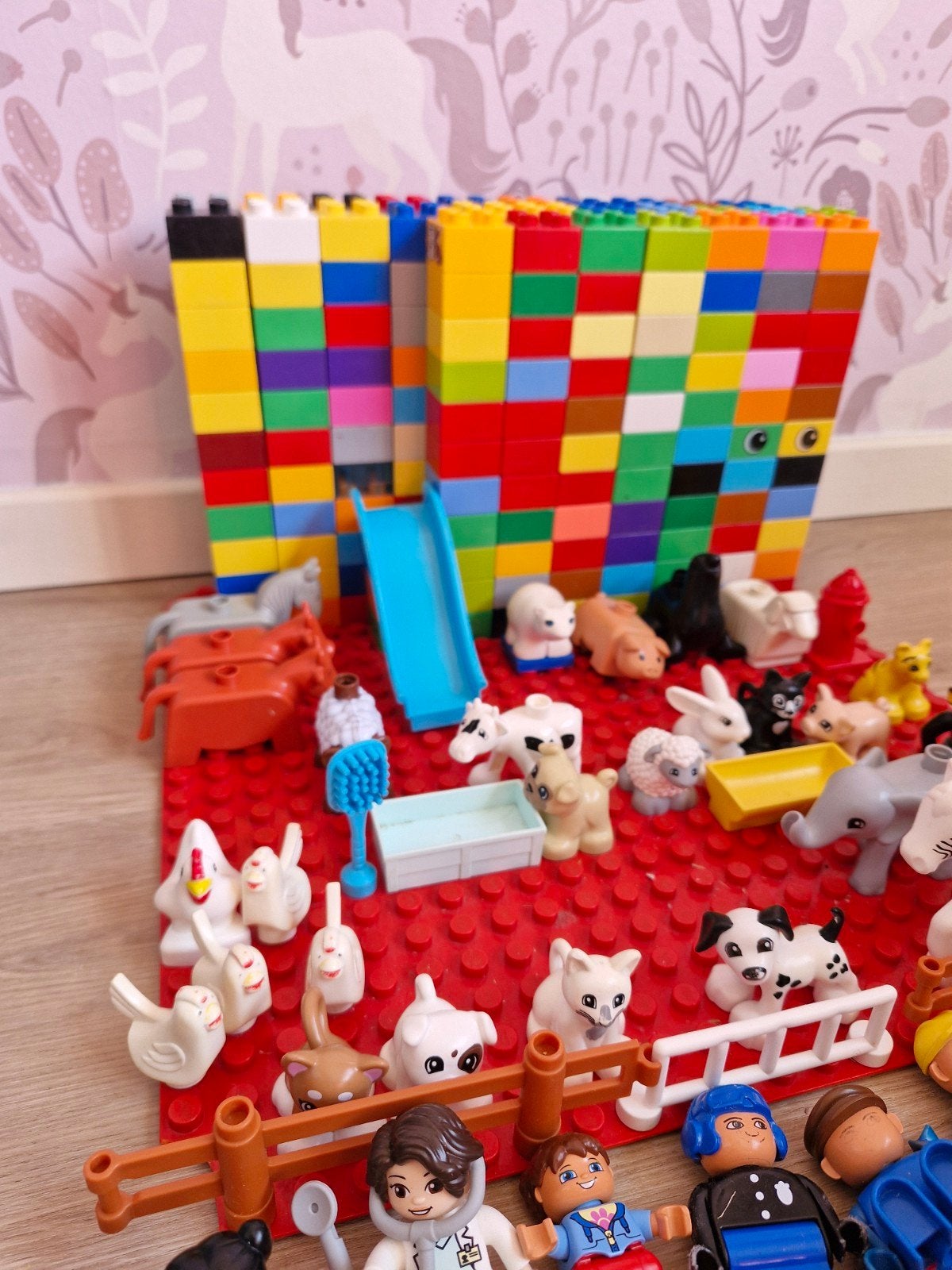Grote Duplo collectie: boerderij, voertuigen en bouwstenen, Kinderen en Baby's, Speelgoed | Duplo en Lego, Ophalen, Gebruikt, Duplo