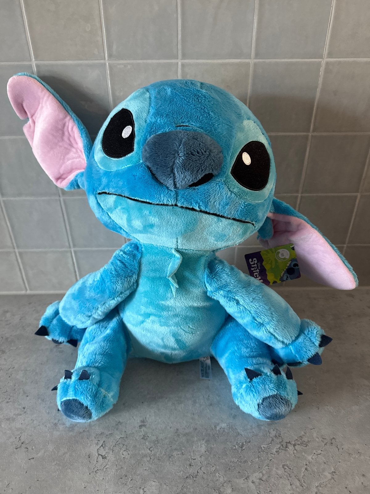 Originele Disney Stitch knuffel - 40cm met prijskaartje, Disney, Overige typen, Blauw, Nieuw