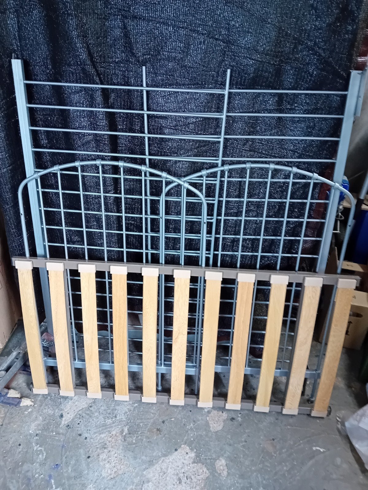 Kinder ledikantje - Metaal en Hout, Ophalen, Gebruikt, 190 cm of minder, Metaal