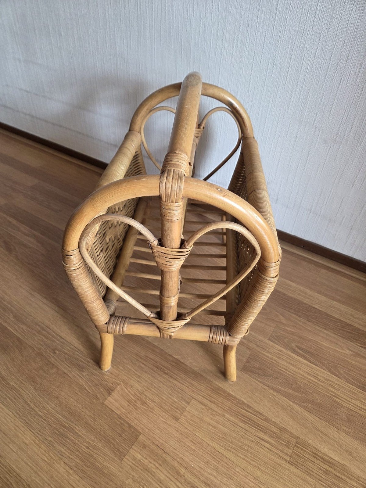 Rotan Lectuurbak - Vintage Tijdschriftenrek, Ophalen, Gebruikt, Natuurlijk materiaal, Lectuurbak