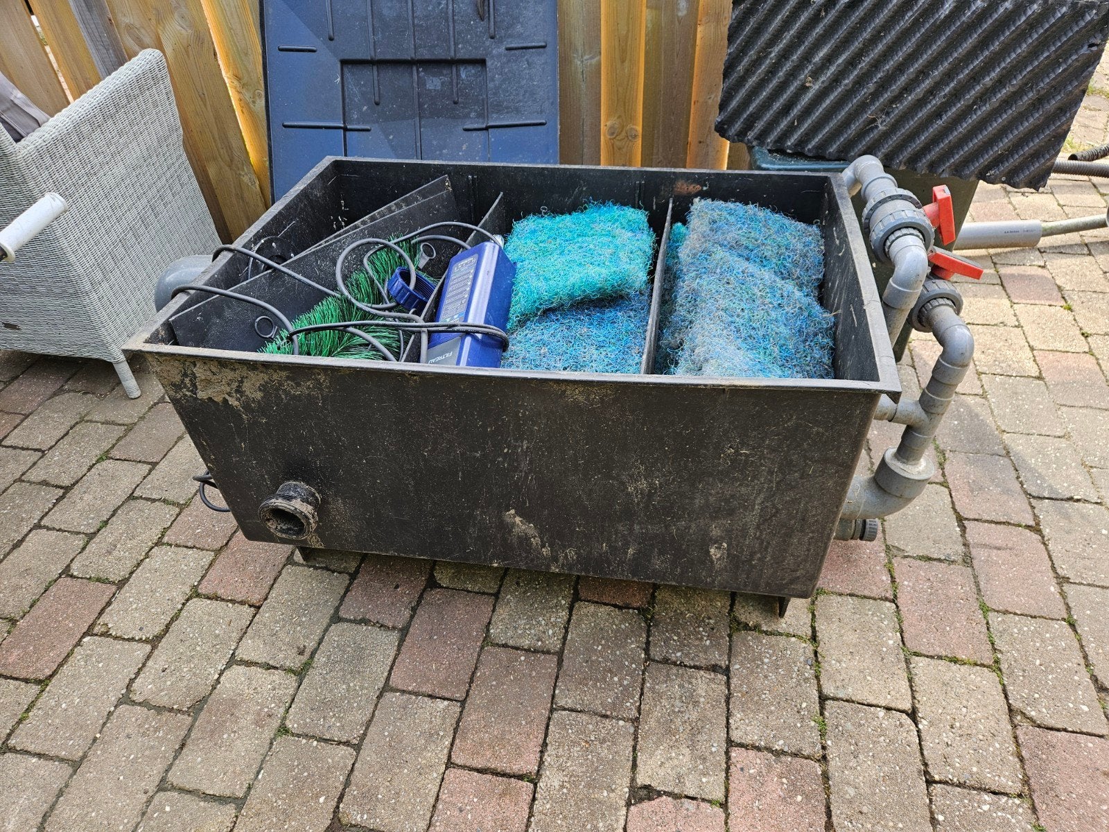 Complete vijverfiltersysteem met pomp en beluchting, Ophalen, Gebruikt, Vijverfilter
