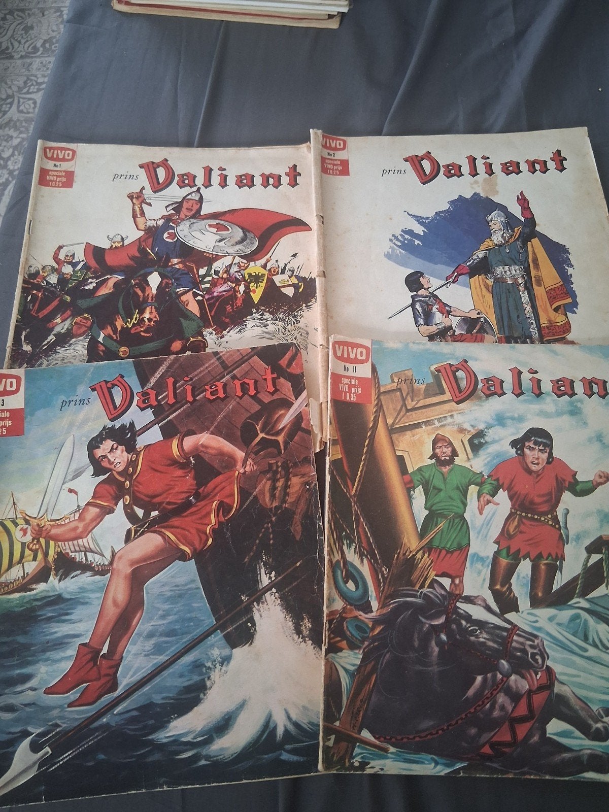 Prins Valiant Vivo stripboeken - Nrs. 1, 3, 11, 13, Meerdere stripboeken, Ophalen of Verzenden, Gelezen, Hal Foster