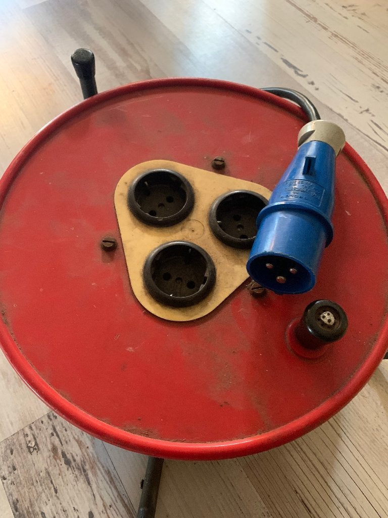 Kabelhaspel camping, Ophalen, Gebruikt