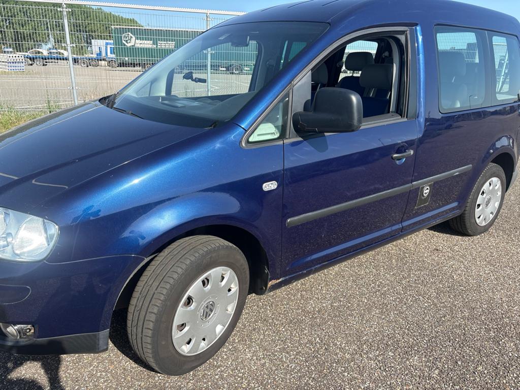 Volkswagen Caddy 1.6 75KW Combi 2005 Blauw 7 persoons, Auto's, Voorwielaandrijving, Stof, 4 cilinders, 7 stoelen