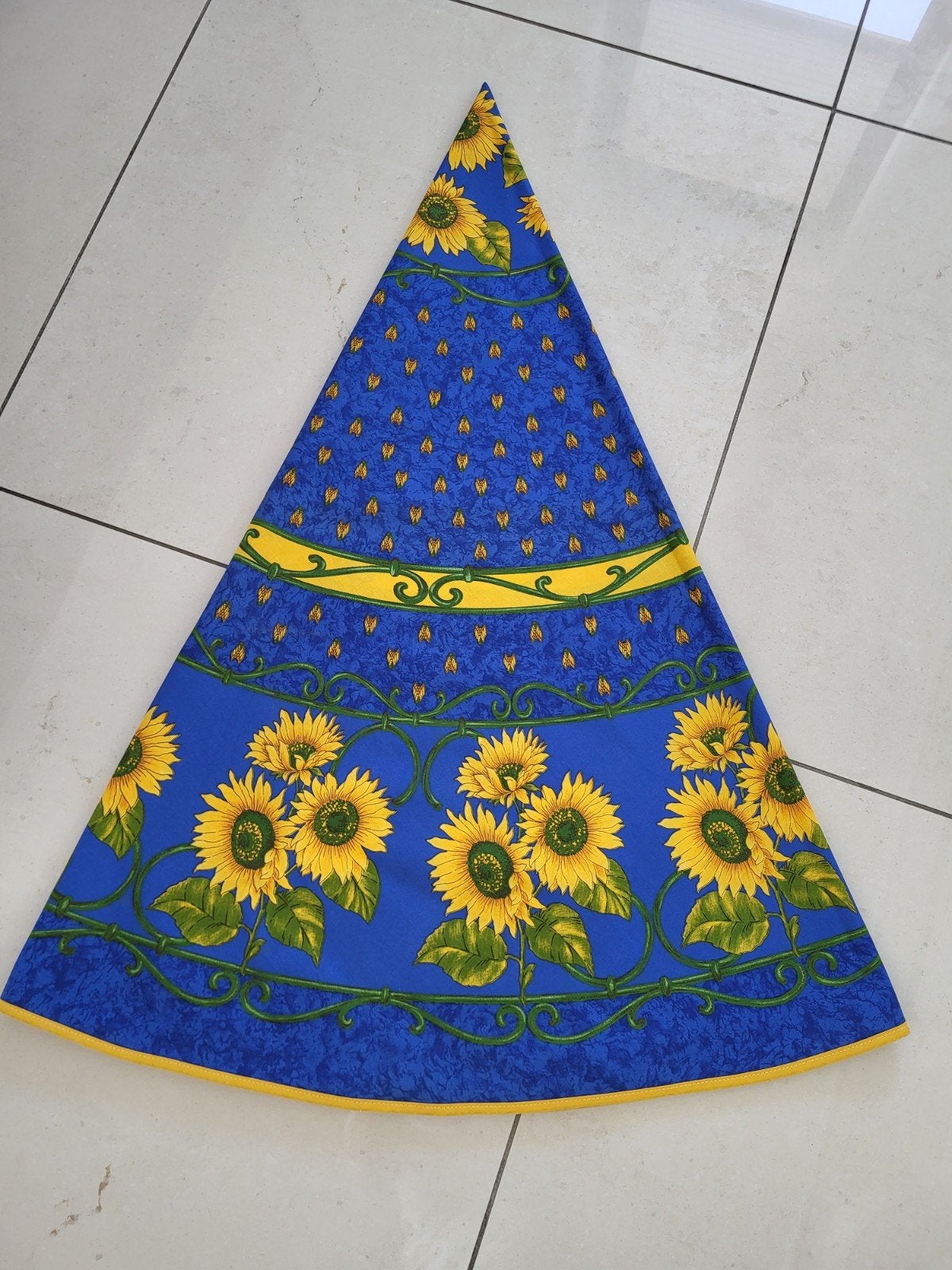 PROVENCAALS ZONNEBLOEMTAFELKLEED ( nieuw), Verzenden, Nieuw, Katoen, Blauw
