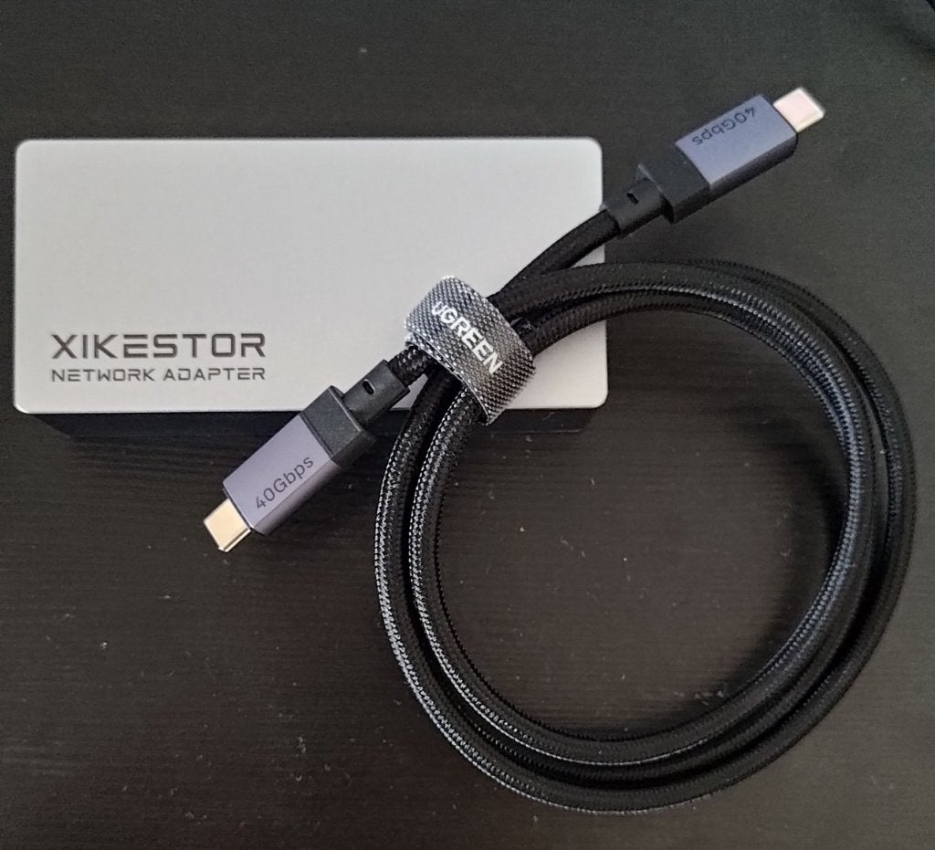 USB4 to 10G Ethernet Adapter + cable, Computers en Software, Ophalen, Zo goed als nieuw