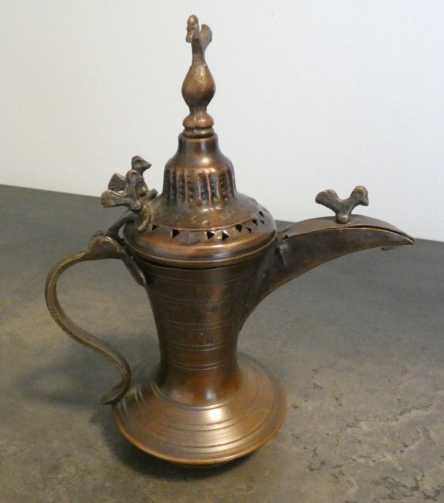 Arabische Dallah traditionele Koffiepot–koper antiek [2102], Ophalen