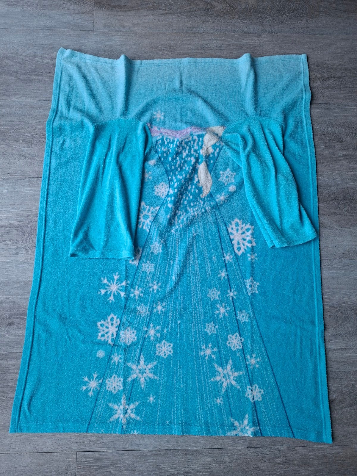 Frozen Elsa fleece kleed met mouwen voor meisjes, Ophalen of Verzenden, Gebruikt, 122 t/m 128, Meisje