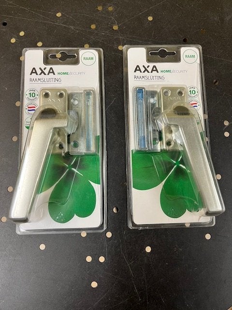 Axa Raamsluiting 3308 F2 drukknop + nok NIEUW ( Li of Re ), Zilver, Overige thema's, Overige typen, Nieuw
