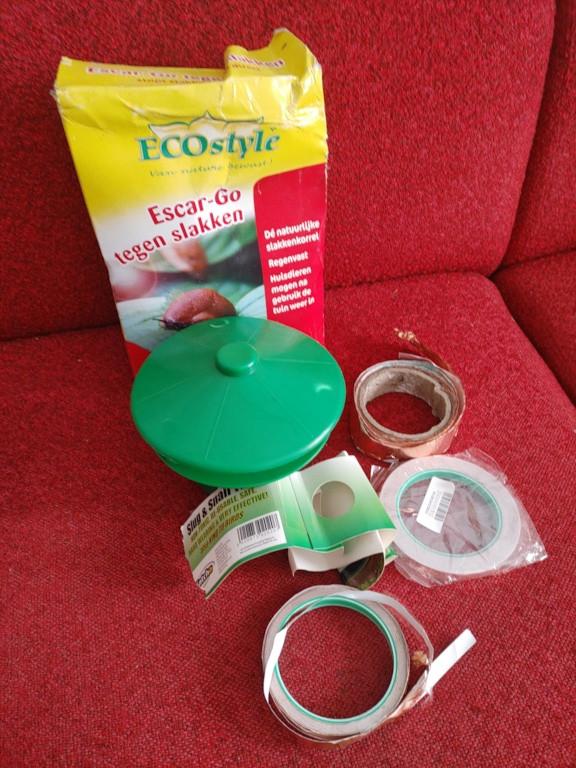 Anti slakkenpakket Kopertape + val+korrels Escar go 2.2kg, Ophalen, Zo goed als nieuw, Kweeklamp