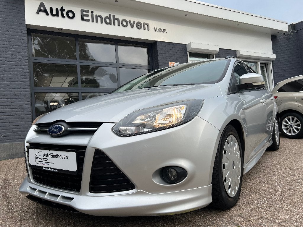 Ford Focus 1.0 Turbo,Wagon,Clima,Leder,ST Pakket,€3995,-, Auto's, Dealer onderhouden, Zwart, 100 pk, Handgeschakeld