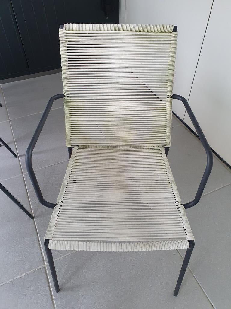 Tuinstoelen wit rope met aluminium frame, Ophalen, Aluminium