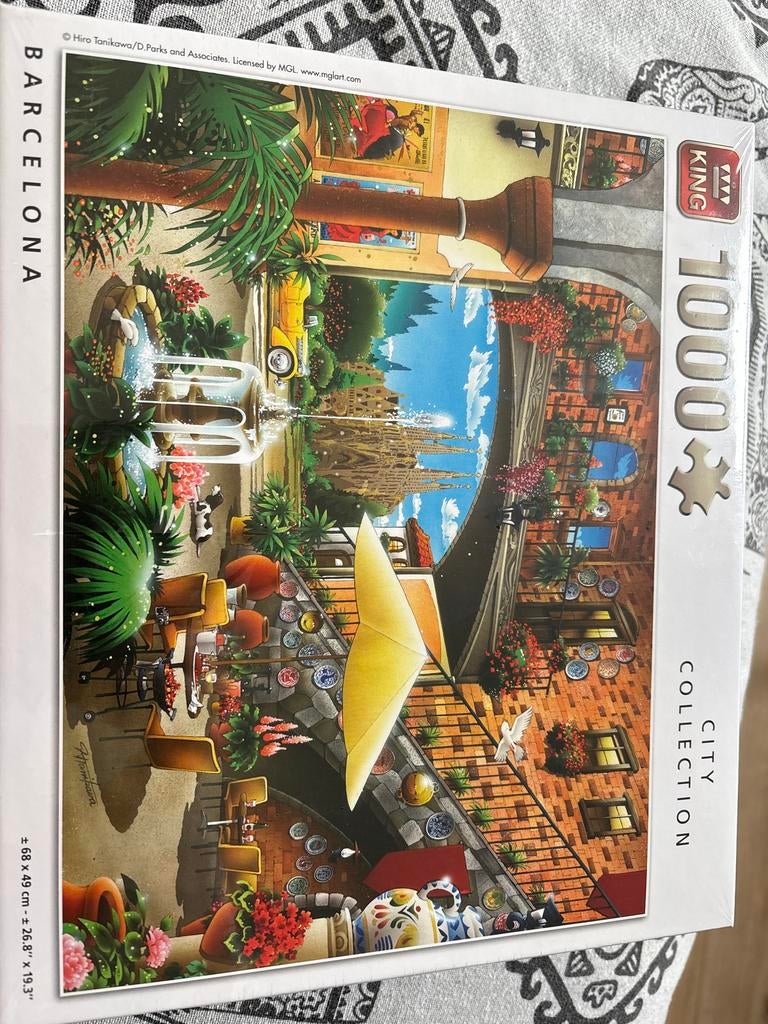 King puzzel 1000 stukjes City collection Barcelona, Ophalen of Verzenden, 500 t/m 1500 stukjes, Nieuw, Legpuzzel