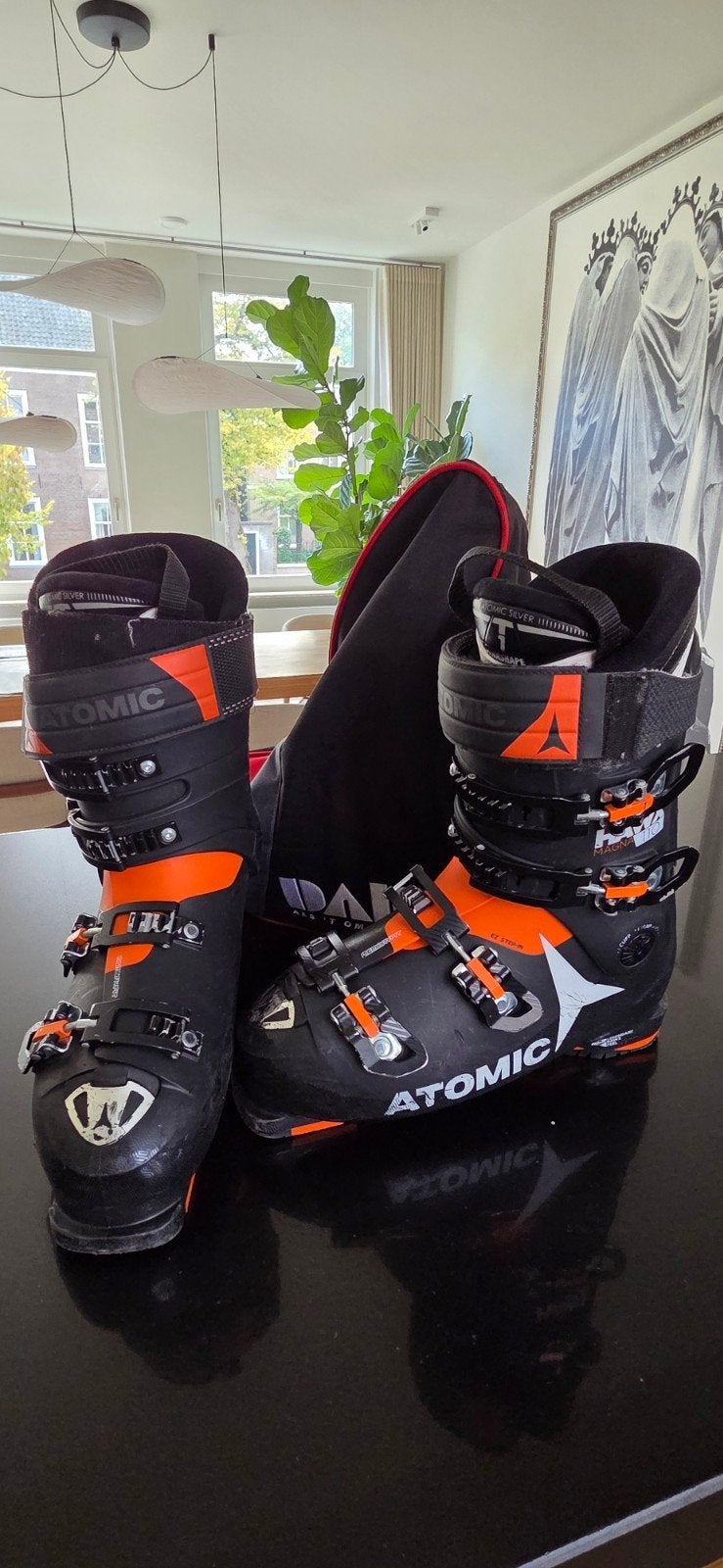 Atomic skischoenen - m 44 -  met drag tas, Ophalen, 160 tot 180 cm, Gebruikt, Schoenen