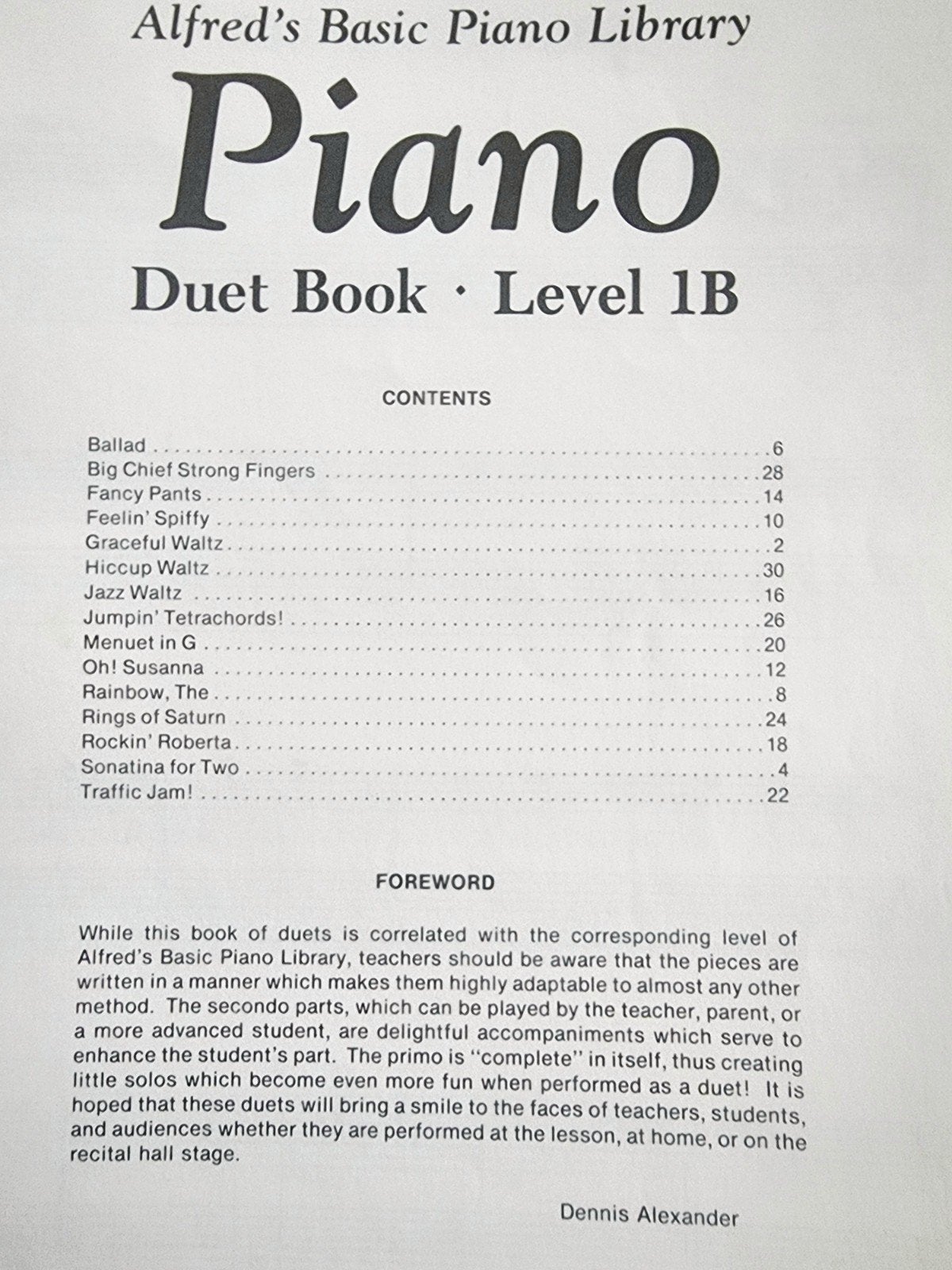 Alfred's Basic Piano Library Duet Boek - Level 1B P71, Gebruikt, Verzenden, Les of Cursus, Piano