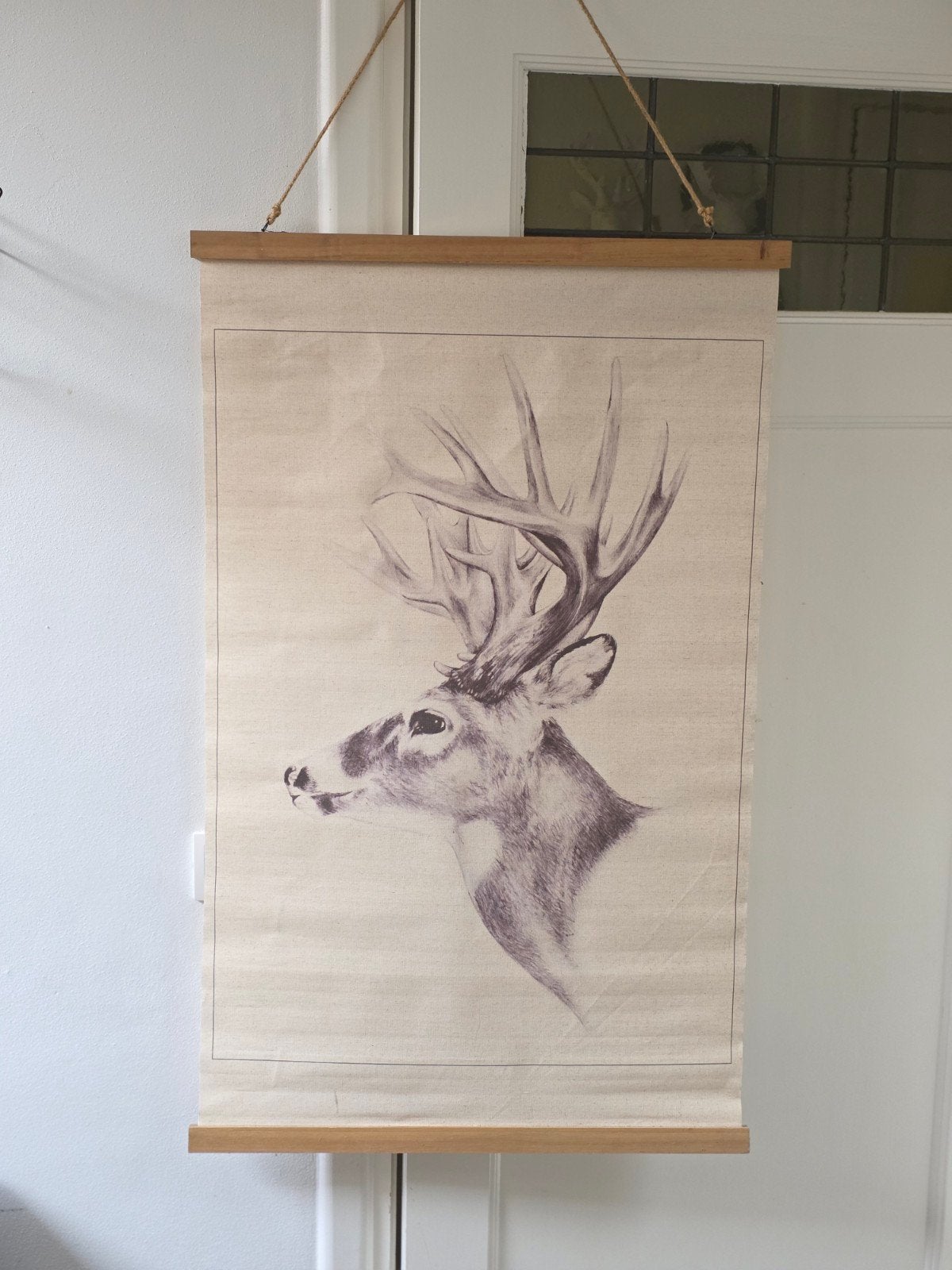 Hertenkop wandkleed - Natuurlijke decoratie, Ophalen
